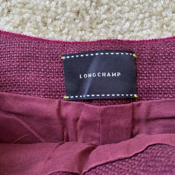 Longchamp Woven Linen Silk Shorts 42  US 10 - Picture 4 of 5